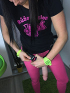 Dominika skúša pripínací King Cock XL