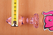 Análny kolík Flower Glass Plug s metrom