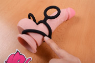 Erekčný krúžok Bondage - na väčšom dildu, priemer 4,2 cm