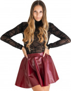 Červená latexová sukňa Misty