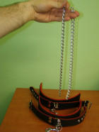 Kožená putá na NOHY, retiazky navyše