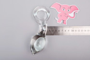 Sklenený análny kolík Glass Ring, rozmery