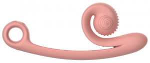 Silikónový vibrátor Snail Vibe Curve s výbežkom na klitoris (24 cm)