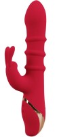 Vibrátor s výbežkom na klitoris Moving Rings (23,7cm)