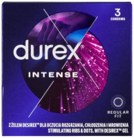 Durex Intense Orgasmic – vrúbkované kondómy (3 ks)