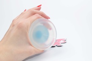 Svietiace dildo s prísavkou Blue Radiance (20 cm)