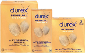 DUREX Sensual No Latex – bezlatexové kondómy
