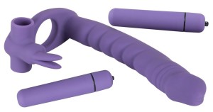 You2Toys Los Analos Double Delight vibrátor s dildom a erekčným krúžkom