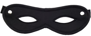 ROUGE Leather Open Eye Mask Black