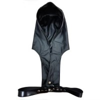 ROUGE Faux Leather Harness Hoodie with Leather Strap