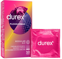 Durex Pleasuremax –  vrúbkované kondómy